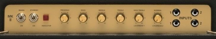 All the controls for the Marshall 1987XL Plexi Guitar Amplifier Head